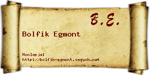 Bolfik Egmont névjegykártya